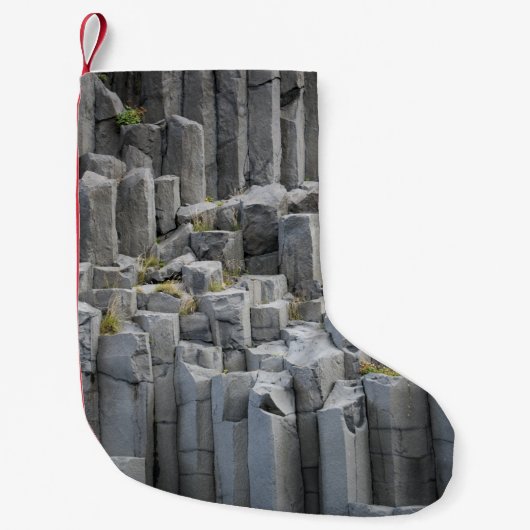 Petite Chaussette De Noël Formation de roches grises (Devant)