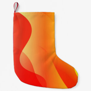 Petite Chaussette De Noël Forme géométrique de vague avec dégradé bleu abstr