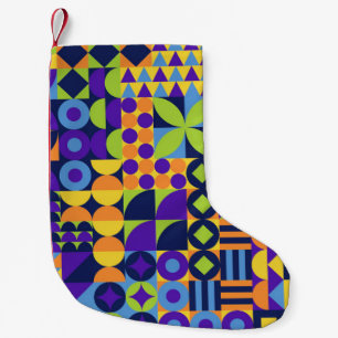 Petite Chaussette De Noël formes géométriques Abstraites motif transparent