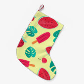Petite Chaussette De Noël Fraise feuille (Devant (Accrochage))