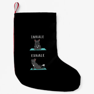Petite Chaussette De Noël French Bulldog Yoga Inhale Exhale Funny Chien Cade