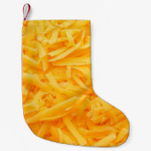 Petite Chaussette De Noël fromage cheddar râpé vue du haut (Devant)
