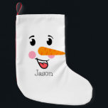 Petite Chaussette De Noël Frosty le visage heureux du Snowman<br><div class="desc">Ce joli visage de bonhomme de neige nous rappelle que la puissance d'un simple sourire peut illuminer même les jours les plus froids,  et le bonheur se trouve dans les endroits les plus inattendus.</div>