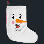 Petite Chaussette De Noël Frosty le visage heureux du Snowman<br><div class="desc">Ce joli visage de bonhomme de neige nous rappelle que la puissance d'un simple sourire peut illuminer même les jours les plus froids,  et le bonheur se trouve dans les endroits les plus inattendus.</div>