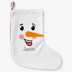 Petite Chaussette De Noël Frosty le visage heureux du Snowman