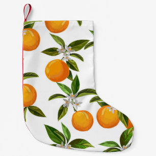 Petite Chaussette De Noël Fruits d'agrumes : Illustration numérique Vintage