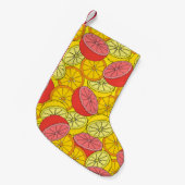 Petite Chaussette De Noël Fruits d'agrumes Motif transparent (Devant (Accrochage))