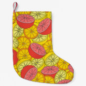Petite Chaussette De Noël Fruits d'agrumes Motif transparent (Devant)