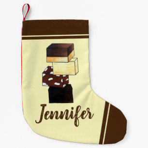 Petite Chaussette De Noël Fudge Stack Confection Confection Sucres de confis