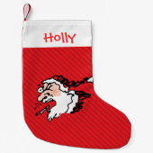 Petite Chaussette De Noël Fumer drôle Père Noël personnalisé (Devant)