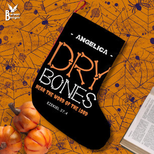 Petite Chaussette De Noël Fun DRY BONES Custom Christian Halloween