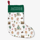 Petite Chaussette De Noël Fun Noël occidental personnalisé (Devant)