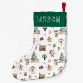 Petite Chaussette De Noël Fun Noël occidental personnalisé (Dos)