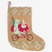 Petite Chaussette De Noël Fun Père Noël Fêtes de Noël (Devant)