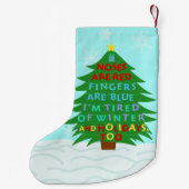 Petite Chaussette De Noël Funny Bah Humbug Poème de Noël (Dos)