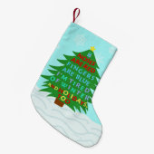 Petite Chaussette De Noël Funny Bah Humbug Poème de Noël (Devant (Accrochage))