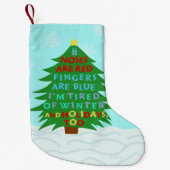 Petite Chaussette De Noël Funny Bah Humbug Poème de Noël (Devant)