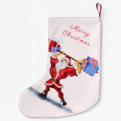 Petite Chaussette De Noël Funny Christmas Stocking Bodybuilder Santa Claus (Dos)