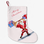 Petite Chaussette De Noël Funny Christmas Stocking Bodybuilder Santa Claus (Devant)