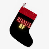 Petite Chaussette De Noël Funny Redneck AF Neon Personnalisé (Devant (Accrochage))