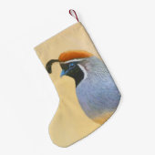 Petite Chaussette De Noël Gambrel's Quail Painting Original Bird Art (Dos (Accrochage))