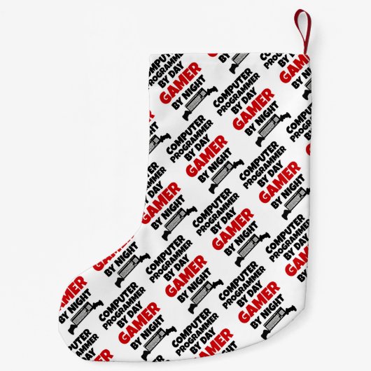 Petite Chaussette De Noël Gamer programmeur informatique (Dos)
