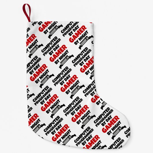 Petite Chaussette De Noël Gamer programmeur informatique (Devant)