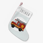 Petite Chaussette De Noël Garçons Jote Pompier Moteur d'incendie Camion Enfa (Devant (Accrochage))