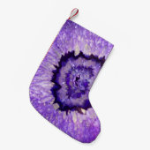 Petite Chaussette De Noël Géode d'âge violet de plumes (Devant (Accrochage))
