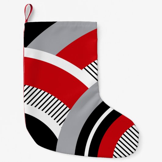 Petite Chaussette De Noël Géométrie colorée (Devant)