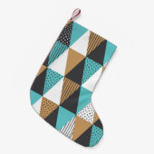 Petite Chaussette De Noël Géométrie vintage : illustration Abstraite. (Devant (Accrochage))