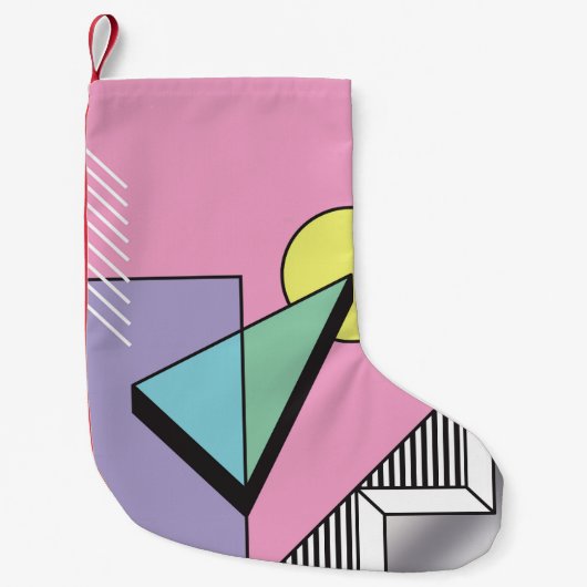 Petite Chaussette De Noël Géométrique postmoderne : composition Abstraite (Devant)