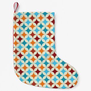 Petite Chaussette De Noël Géométrique stylé : Motif Vintage sans couture