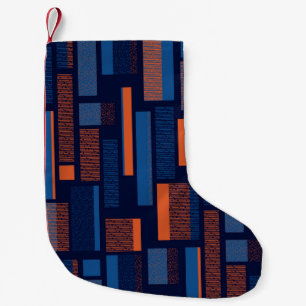 Petite Chaussette De Noël Géométrique urbaine, motif moderne et transparent
