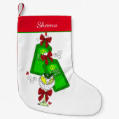 Petite Chaussette De Noël Gin Drinker Gingle Cloches Hanging Bouteilles Drôl (Devant)