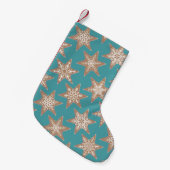 Petite Chaussette De Noël Gingerbread Stars Christmas Stocking (Green) (Devant (Accrochage))