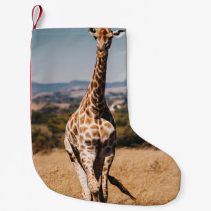 PETITE CHAUSSETTE DE NOËL GIRAFFE ENTOURÉ DE GRASS BROWN