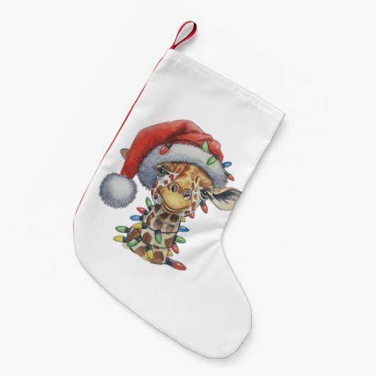 Petite Chaussette De Noël Giraffe Festive (Devant (Accrochage))