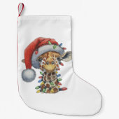 Petite Chaussette De Noël Giraffe Festive (Devant)