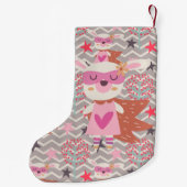 Petite Chaussette De Noël Girl Superhero Bunny (Dos)