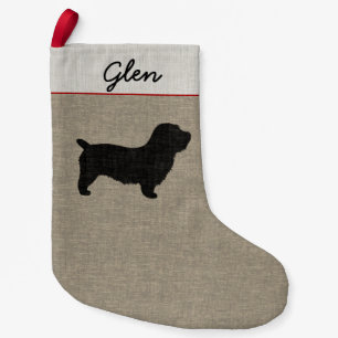 Petite Chaussette De Noël Glen d'Imaal Terrier Chien Silhouette Personnalisé