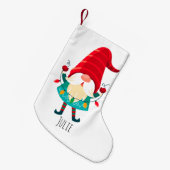 Petite Chaussette De Noël Gnome de Noël avec lumières de Noël (Devant (Accrochage))