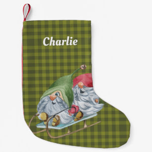 Petite Chaussette De Noël Gnomes de couchage Whimsical Personnalisés 
