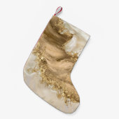 Petite Chaussette De Noël Gold and Pearl - Splatter and flow (Devant (Accrochage))