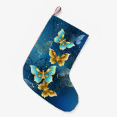 Petite Chaussette De Noël Golden butterflies (Devant (Accrochage))