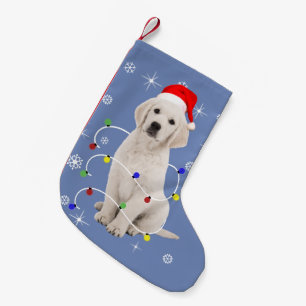 Petite Chaussette De Noël Golden Retriever Chien de vacances Noël