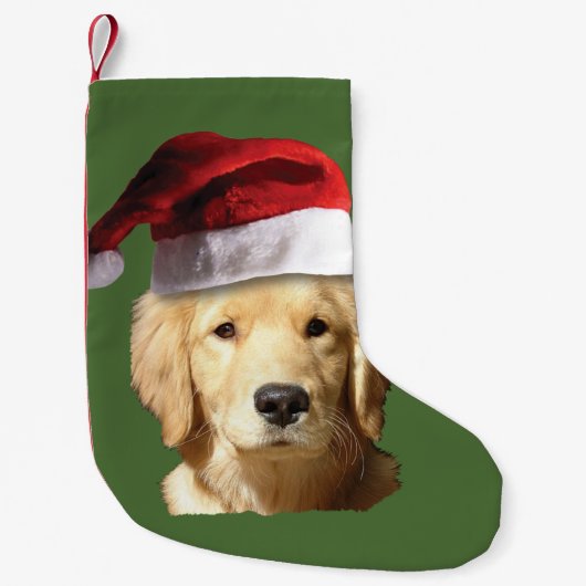 Petite Chaussette De Noël Golden Retriever de Noël (Devant)
