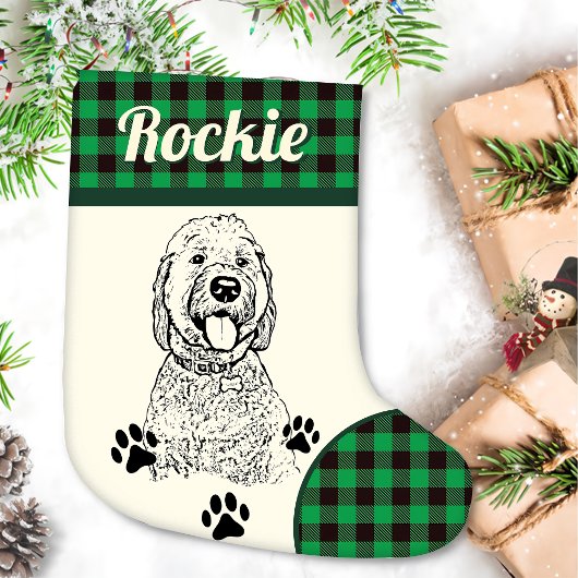 Petite Chaussette De Noël Goldendoodle Chien Personnalisé