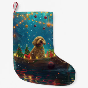 Petite Chaussette De Noël Goldendoodle Noël Festive Voyage