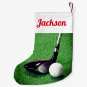 Petite Chaussette De Noël Golf Club et Golf Ball (Dos)
